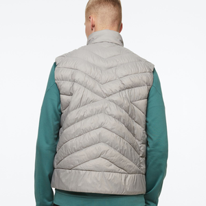 Otoño Invierno ligero acolchado chaleco acolchado Unisex 100% alta calidad cuello redondo cremallera frontal ecológico transpirable caliente - Product Image 3