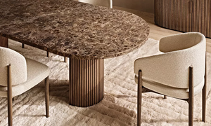 <span class=keywords><strong>Tavolo</strong></span> da Pranzo Moderno di Lusso con Piano in Marmo Naturale e Base in <span class=keywords><strong>Legno</strong></span>, Colore Personalizzabile per Sala da Pranzo - Product Image 4