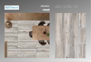 Carreaux de porcelaine aspect bois noyer mat 600x1200mm 200x1200mm 50x1200mm Planche de bois Carreaux de sol et de mur Aspect bois naturel - Product Image 3