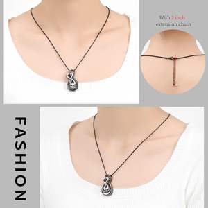 Gray Infinity Love Urn Pendant Stainless Steel Snake Chain Cremation Jewelry for <b>Ashes</b> Woman Keepsake <b>Necklaces</b> Urn Custom Size - Product Image 4