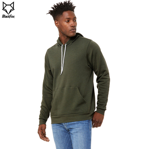 Sudadera con Capucha para Hombre, Color Verde Oliva, Corte Regular, Algodón French Terry, Informal, Manga Larga, con Bolsillos, para Otoño - Product Image 2