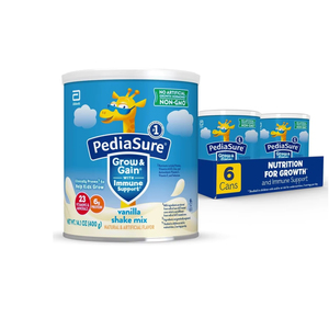 PediaSure Grow & Gain avec soutien immunitaire, préparation en poudre pour boisson, nutrition pour enfants, saveur vanille, boîte de 14,1 oz, lot de 6 - Product Image 1