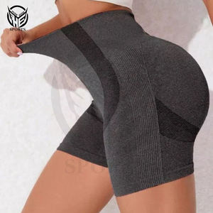 Shorts Deportivos de Cintura Media con Efecto Push-Up, de Lona con Logotipo Personalizado Bordado, Secado Rápido, Transpirables e Impermeables para Mujer - Product Image 2