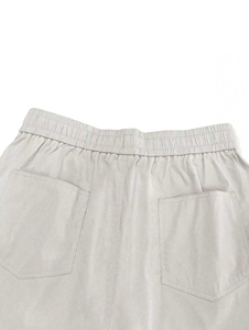 Pantalon cargo décontracté pour homme, taille haute élastique, plusieurs poches, toile respirante, coupe droite légère, style hiver - Product Image 4