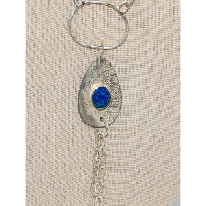 Catena in argento Sterling 925 con collana pendente alla moda locale turchese - Product Image 3