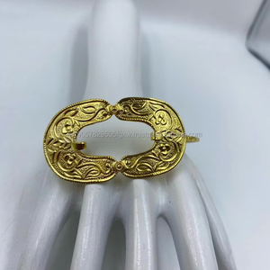 กำไลทองเหลืองชุบทองหรูหราทำด้วยมือสำหรับผู้หญิงสร้อยข้อมือแฟชั่นสไตล์คลาสสิกเหนือกาลเวลาสำหรับงานแต่งงาน - Product Image 1