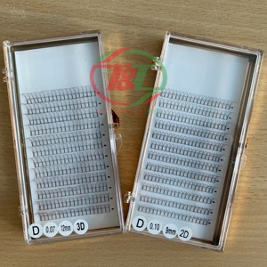 Vietnam produce pestañas de abanico 0.07c ventiladores de extensión de pestañas promade de alta calidad suministros de amarre pestañas individuales 3D 4D 5D 7D - Product Image 4