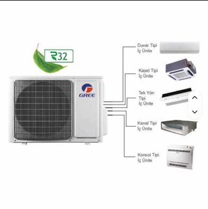 Climatiseur mural multi-zones 21+ Quad-Zone BTU 24001-30000, pompe à chaleur, R32, fréquence variable, 208/230V, SEER 22 - Product Image 1