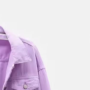 Veste en jean pour hommes confortable de couleur unie 100% coton vêtements décontractés pour l'hiver Streetwear avec logo avant et poches - Product Image 4