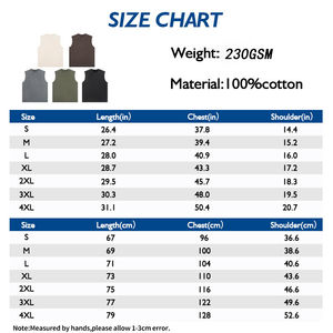 Débardeur décontracté 100% coton pour hommes séchage rapide respirant 240g tricoté impression numérique lavé en détresse grande taille de haute qualité - Product Image 4