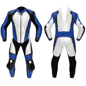 Homens Motocicleta couro racing suit/Racing couro terno jaqueta da motocicleta e calça macia racer com terno protetor removível