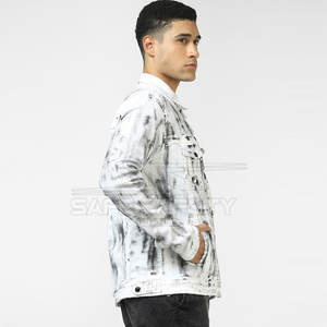 2025 hommes élégant Jean veste tenue décontracté OEM vente en gros de haute qualité hommes coton jean veste à vendre - Product Image 6