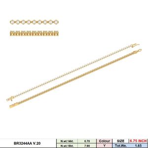 Bracelet de tennis élégant en or 14 carats cultivé en laboratoire CVD diamant pour femme classique taille ronde diamant serti bijoux fins cadeau - Product Image 4