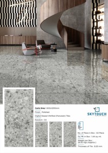 Carreau de Porcelanato en Marbre Émaillé Poli Moderne Haut de Gamme 600x1200 Finition Brillante Classique pour Intérieur Mur de Sol Antidérapant - Product Image 3