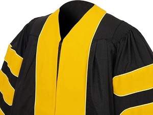 ชุดครุยรับปริญญาเอกแบบยูนิเซ็กซ์ พร้อมหมวกครุย 8 แฉก สำหรับเครื่องราชอิสริยาภรณ์ทางวิชาการ - Product Image 4