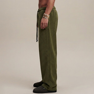 Premium Quality Custom Made Hip Hop Style 100% Cotton Casual Wear Jogging Pants Straight Leg Heavyweight Sweatpants - Product Image 2