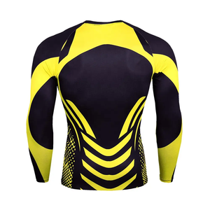 Chemises de compression personnalisées 2024 avec logo imprimé par sublimation en polyester/nylon, pour le surf, la plongée, la protection contre les éruptions cutanées, les uniformes de BJJ, unisexe, style romain MMA - Product Image 2