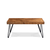 Ensemble de table à manger moderne en bois massif à motif en chevrons pliable en 3 pièces, chaises à dossier croisé, design gain de place pour salles à manger