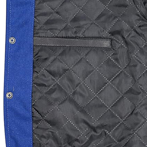 Cuerpo de lana de hombre de alta calidad y chaquetas universitarias de manga de cuero genuino logotipo personalizado chaqueta de béisbol universitaria Lisa para hombres - Product Image 5