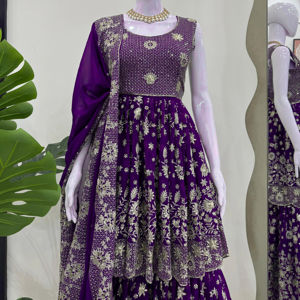 เสื้อปักเลื่อมแบบเต็มด้านหน้าและด้านหลังทำด้วยมือผ้าจอร์เจีย - Product Image 4