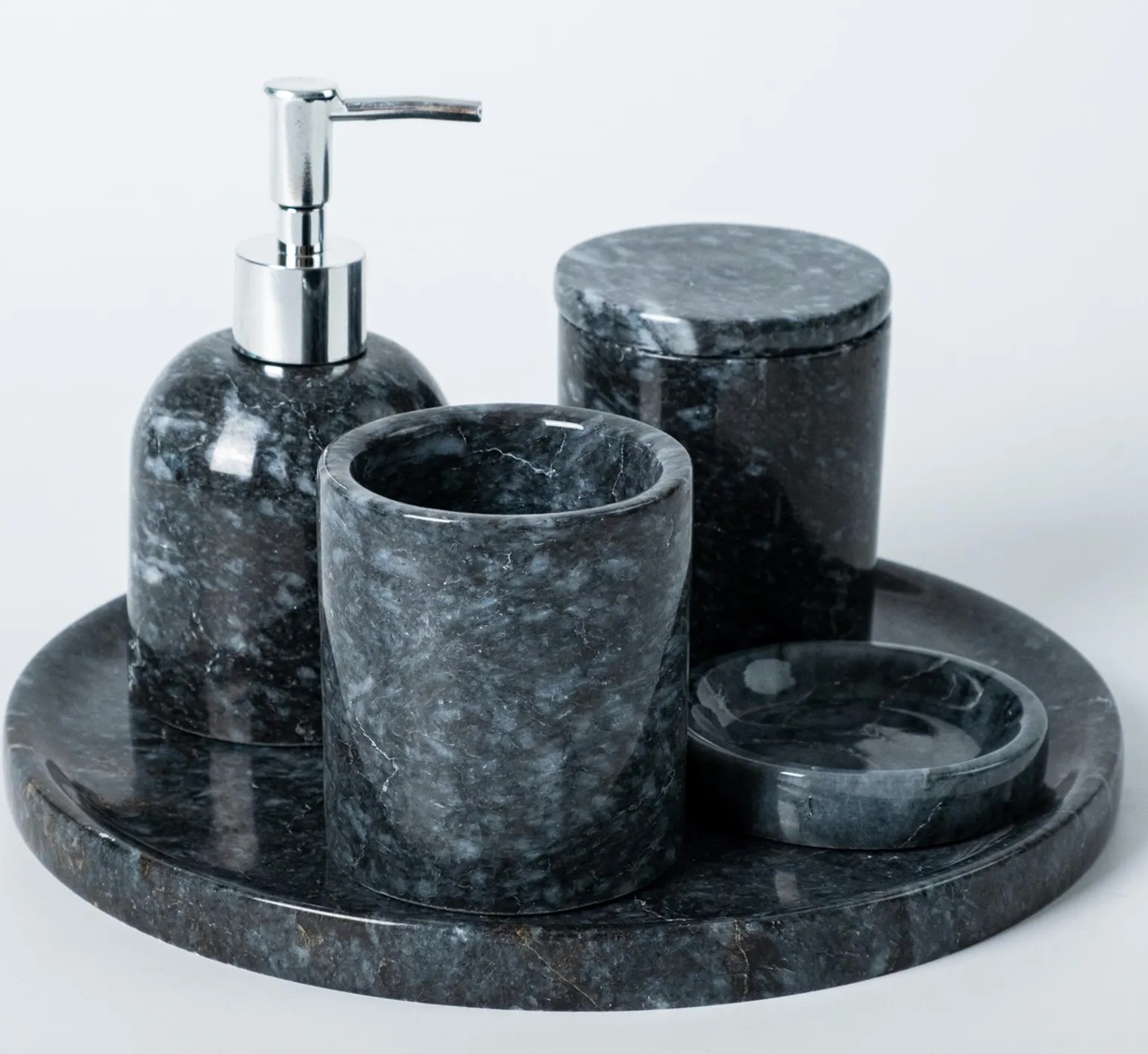 marble bathroom accessories set