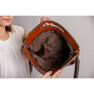 Bolso de hombro de cuero blanco mecanizado a mano de alta calidad a la moda bolso portátil de invierno de estilo bohemio bordado - Product Image 6