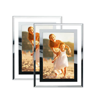 Cadre Photo en cristal de verre vierge décoration de la maison cadre d'horloge en verre de sublimation de haute qualité avec support - Product Image 1