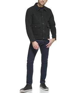 Camisa ligera informal de lona para motocicleta para hombre, chaqueta con cuello de pie, prendas de vestir exteriores para jóvenes, chaqueta lavada de manga larga - Product Image 5