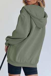 Sweats à capuche pour femmes de haute qualité à manches longues et fermeture éclair intégrale - Product Image 5