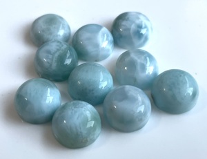 Rond Larimar naturel 4mm à 6mm Cabochon-cabochon rond larimar lâche - Product Image 5