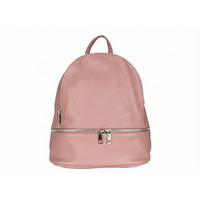 AP IDEA MODA Italienisch Gefertigter Echtleder Grüner Damen-Rucksack mit Reißverschluss Polyester-Futter Weicher Griff 1000g