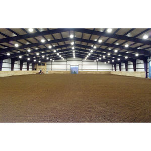 โรงนาโรงนาโครงเหล็กไฟฟ้าสําเร็จรูปอาคารม้าพร้อมช่วงเวลาเดียว - Product Image 4