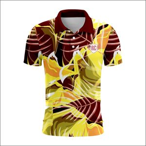 Camiseta de polo con estampado floral personalizado de alta calidad, camisetas de golf ajustadas regulares informales de poliéster Spandex de secado rápido - Product Image 2