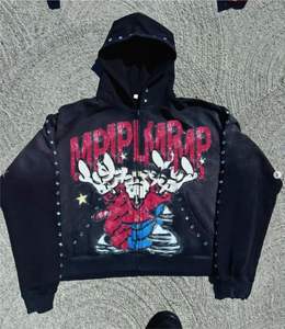 Custom Heavyweight Streetwear Hoodie Acid Wash Design Sun Faded Vintage Look Oversized Fit Impermeable - Product Image 3