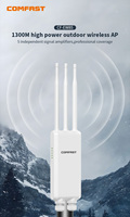 Point d'Accès Wifi Extérieur Bi-Bande COMFAST CF-EW85 V2 500m Omni-Directionnel Prend en Charge la Fonction Pare-feu OpenWRT Fréquence 2.4G