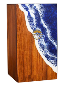 Ayaans ไม้โรสวูดแกะสลักด้วยมือไม้กล่องใส่โกศสำหรับผู้ใหญ่ขี้เถ้าโกศเผา (6X6X11) ขายส่ง - Product Image 4