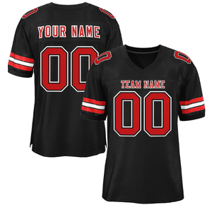 Camisetas de fútbol americano de secado rápido al por mayor, camisetas deportivas de poliéster personalizadas, ropa de fútbol americano OEM/ODM - Product Image 4