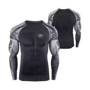 Meilleures ventes : Rashguard pour homme respirant, séchage rapide, confortable, en Spandex/Polyester, haute qualité 220g, service OEM, faible MOQ, vente en gros - Product Image 1