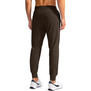 Pantalon léger pantalon de golf décontracté pour hommes respirant 100% coton toile taille moyenne coupe ample pantalon à cordon - Product Image 3