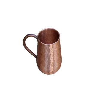 Taza de cobre puro de diseño antiguo con mango de latón, venta al por mayor, taza martillada de mula de cobre de estilo indio, proveedor de India - Product Image 4