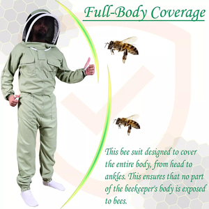 Costume d'abeille unisexe de luxe de couleur verte avec fonction antistatique OEM Service personnalisé prix d'usine pour les hommes - Product Image 3