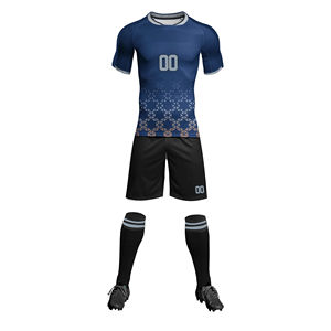 Uniformes de Fútbol Personalizados para Hombre, Último Estilo de Fábrica, Talla Grande, Alta Calidad, Ligeros, de Secado Rápido, Transpirables, 100% Poliéster, con Nombre y Logotipo - Product Image 1