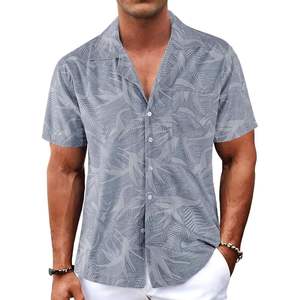 Chemise boutonnée personnalisée pour hommes T-shirt de plage en coton entièrement imprimé Chemise homme à fleurs personnalisée - Product Image 6