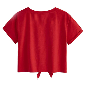 เสื้อครอปเข้ารูปลำลองสำหรับผู้หญิงฤดูใบไม้ร่วงขายดีเสื้อยืดสั้นใส่สบายเซ็กซี่และระบายอากาศสีดำ - Product Image 6