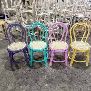 Mini chaise en rotin pour enfants Table réglage bébé douche décor approvisionnement en vrac arc chaise arc-en-ciel chaise enfant chaise Table fournisseur de location - Product Image 3