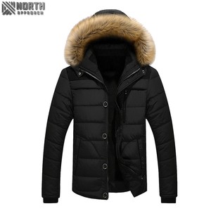 Nuevas chaquetas Parka cálidas gruesas para hombre, prendas de vestir informales de invierno para hombre, abrigos sólidos con cuello levantado, chaqueta acolchada de algodón para hombre - Product Image 1