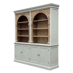 Vitrina Antigua Clásica, Librería de Madera, Estantes para Libros Diseñados para Interiores de Casas de Estilo Europeo - Product Image 4
