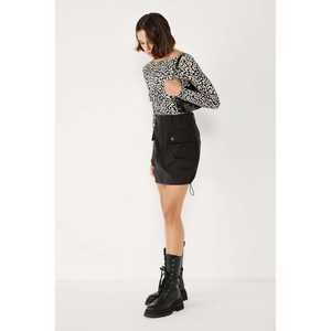 ชุดบอดี้สูทพิมพ์ลายเสือดาวแขนยาว - Product Image 2