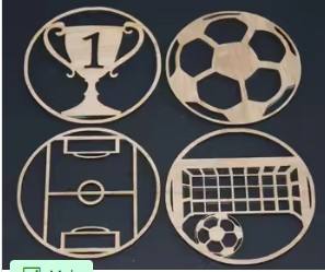 Set of 4 Geometric Wooden Coasters Stylish and Unique Design for Drinks and <b>Table</b> <b>Protection</b> - Product Image 4