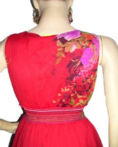 100% coton mousseline de soie au genou fait à la main A-ligne motif floral écologique tenue décontractée pour le printemps naturel respirant support OEM - Product Image 4